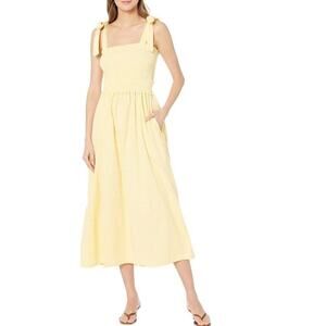 Lost + Wander Picking Daisies Maxi Dress Size M Butter Yellow Cottage Sundress